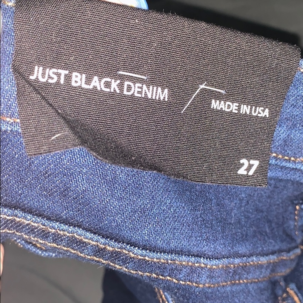 Just black denim dark wash straight leg skinny - Picture 7 of 7